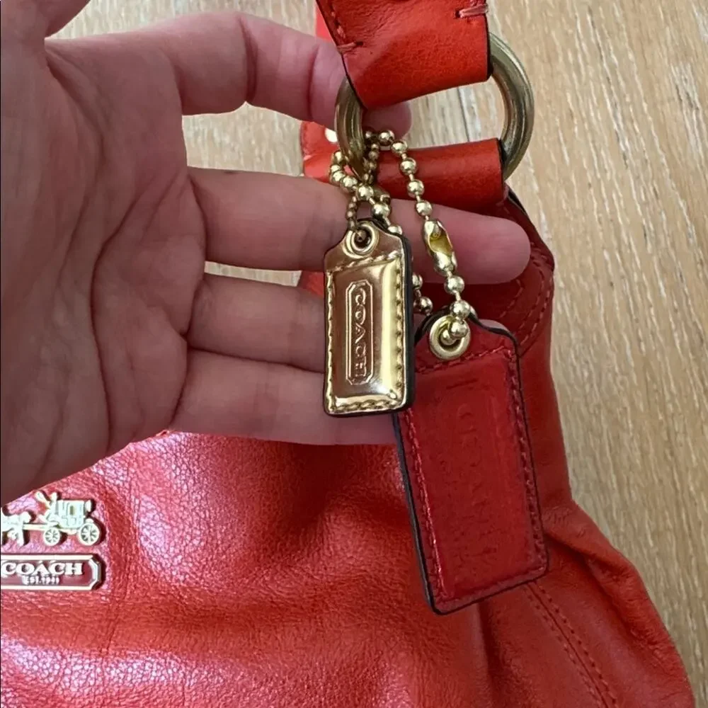 Vintage Y2K Coach Madison Maggie Cinnamon Red Leather Shoulder Bag
